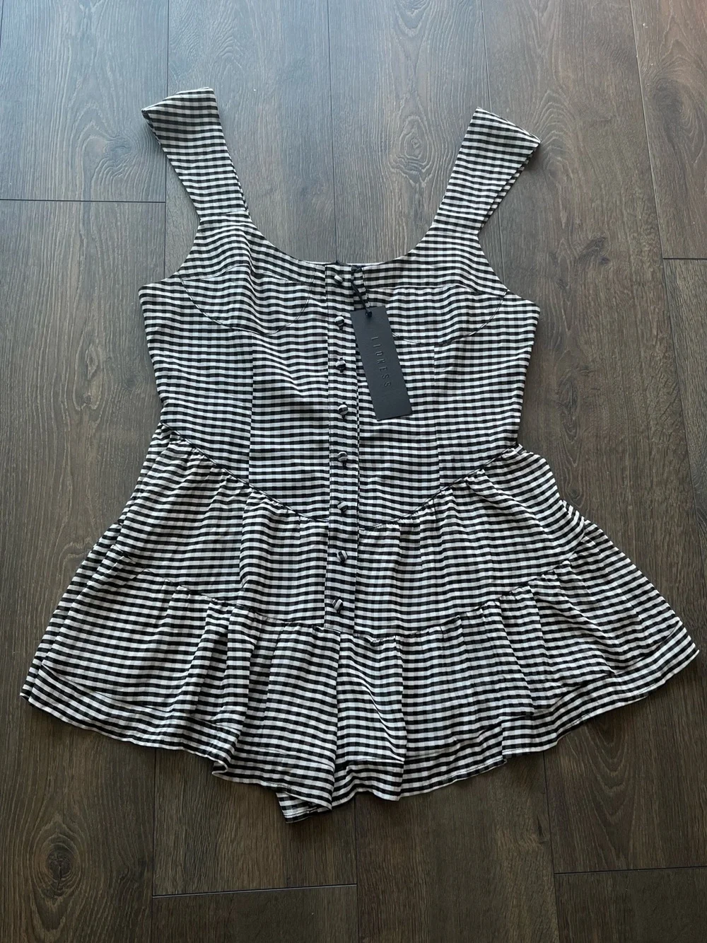 Lioness Gingham Romper - Picture 2 of 13